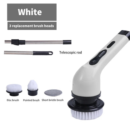 9-In-1 Multifunctional Wireless Electric Cleaning Brush Household Kitchen Bathroom Brush USB Handheld Rotating Cleaning Tools